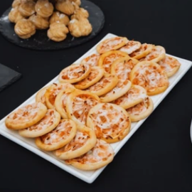 Mini-pizzas de corgete ou beringela Mini-pizzas de corgete ou beringela